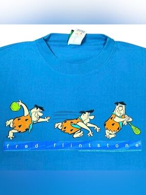 Vintage Fred Flintstone 2000 Flinstones Cartoon Graphic Shirt